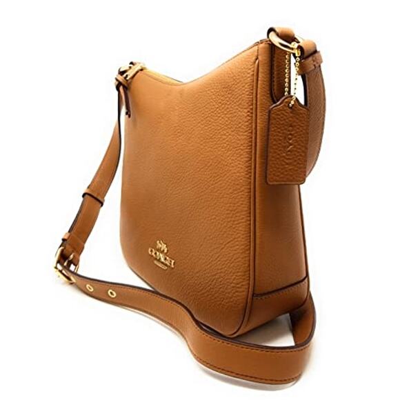 NWT COACH Women's Ellie File Bag (Pebbled Leather - Light Saddle) - Picture 3 of 5